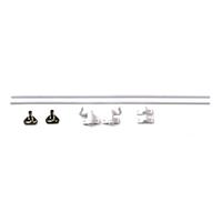 KIT STANGHETTE CON PERNI E FERMI SERRATURA BAGNO BIANCO