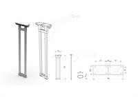 COMET 2 GAMBA OVALE DOPPIA PIEGHEVOLE ALLUMINIO H.720MM.