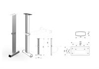 MAGNUM 3 GAMBA PIEGHEVOLE PIEDE A T ALLUM. 70X33CM. H.720MM.