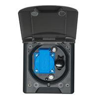 PRESA MULTIFUNZIONE 12V/2 SAT/1 SCHUKO NERA