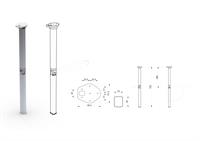 ASTRO 1 GAMBA ALLUMINIO SNODO CENTRALE 40X32MM. H.720MM.