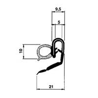 TELAIO GOMMA PORTE/PORTELLONI BIANCA/NERA CF.MT: 25