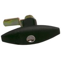 SERRATURA PUSH PER PORTELLONE NERA CON ROTORE E CHIAVI