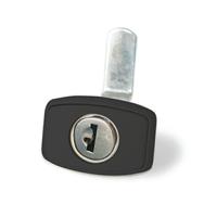 SERRATURA IN METALLO NERA CON CORNICE IN PLASTICA