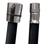 FLESSIBILE RICAMBIO IN PVC NERO 150CM. 3/8 F x 15/1 M