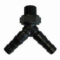 RACCORDO A Y IN PLASTICA PER RUBINETTI CF.PZ: 10