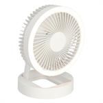 VENTILATORE BIANCO ORIENTABILE CON LUCE LED E BATTERIA