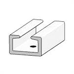 BINARIO A U IN PVC CF. 5 BARRE DA MT: 2,5 CAD.