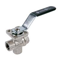 VALVOLA A SFERA DEVIATRICE 3/8 90° PASSAGGIO TOTALE