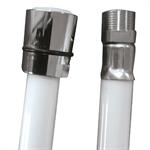 FLESSIBILE RICAMBIO IN PVC BIANCO 150CM. 3/8 F x 15/1 M