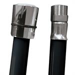 FLESSIBILE RICAMBIO IN PVC NERO 200CM. 3/8 F x 15/1 M