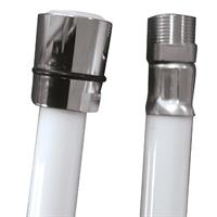 FLESSIBILE RICAMBIO IN PVC BIANCO 200CM. 1/2 F x 15/1 M