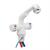 RUBINETTO BIANCO/ARGENTO CON MICROINT./ROMPIGETTO DIAM.34MM.