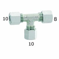 RACCORDO A T RIDUZIONE MM.10X10X8 CF.PZ: 5