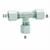 RACCORDO GAS A T IN ACCIAIO ZINC. DIAM.10/8/8MM. CF.PZ: 5