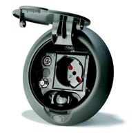 PRESA MULTIFUNZIONE 12V/220V INGRESSO TV TERR./SAT. NERA