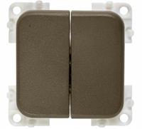 INTERRUTTORE UNIPOLARE DOPPIO MC2N MARRONE