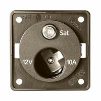 BMP12AS PRESA 12V AUTO+SAT MARRONE