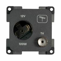 PRESA MP12ATV 12V AUTO+TV GRIGIA