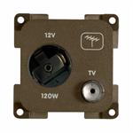 PRESA MP12ATV 12V AUTO+TV MARRONE