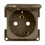 PRESA MP22D 230V SCHUKO STANDARD TEDESCA MARRONE