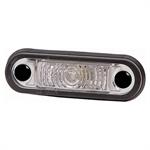 LUCE POSIZIONE BIANCA INCASSO ORIZZONTALE INVOLUCRO NERO