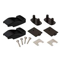 WALL BRACKETS PLASTIC DEEP BLACK (2PCS)